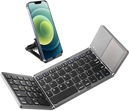 Teclado plegable con panel táctil