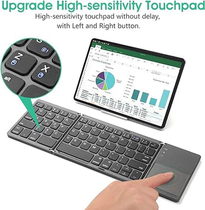 Teclado plegable con panel táctil